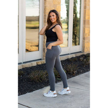 Load image into Gallery viewer, Charcoal Full Length Leggings with Pockets  - Luxe by Julia Rose®
