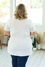 Load image into Gallery viewer, Sarah Ruffle Short Sleeve Top - White
