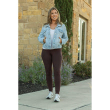 Load image into Gallery viewer, Brown FULL LENGTH Leggings with POCKET - Luxe by Julia Rose®
