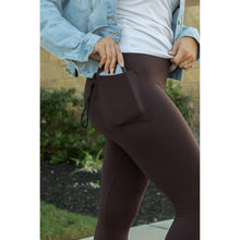 Load image into Gallery viewer, Brown FULL LENGTH Leggings with POCKET*  - Luxe Leggings by Julia Rose®
