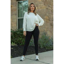 Load image into Gallery viewer, Black FLEECE Full Length Leggings with Pockets - Luxe by Julia Rose®
