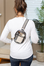 Load image into Gallery viewer, Clear Bag - Black Geometric Strap | Women&#39;s Crossbody Bag
