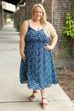 Load image into Gallery viewer, Cassidy Midi Dress - Blue Floral Mix
