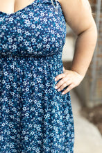 Load image into Gallery viewer, Cassidy Midi Dress - Blue Floral Mix
