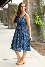 Load image into Gallery viewer, Cassidy Midi Dress - Blue Floral Mix
