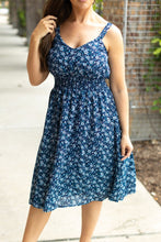 Load image into Gallery viewer, Cassidy Midi Dress - Blue Floral Mix
