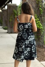 Load image into Gallery viewer, Cassidy Midi Dress - Black and White Floral
