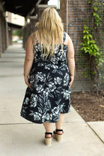 Load image into Gallery viewer, Cassidy Midi Dress - Black and White Floral
