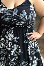 Load image into Gallery viewer, Cassidy Midi Dress - Black and White Floral | Summer Dress 
