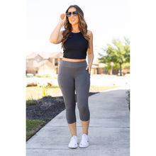 Load image into Gallery viewer, Charcoal CAPRI with POCKETS  - Luxe Leggings by Julia Rose®
