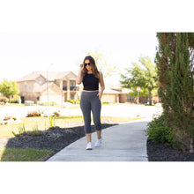 Load image into Gallery viewer, Charcoal CAPRI with POCKETS  - Luxe Leggings by Julia Rose®
