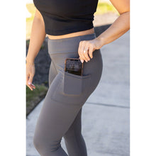 Load image into Gallery viewer, Charcoal CAPRI with POCKETS  - Luxe Leggings by Julia Rose®
