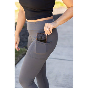 Charcoal CAPRI with POCKETS  - Luxe Leggings by Julia Rose®