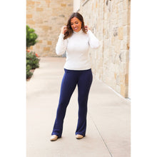 Load image into Gallery viewer, Navy FLARE Leggings with Pocket - Luxe by Julia Rose®
