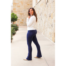 Load image into Gallery viewer, Navy FLARE Leggings with Pocket - Luxe by Julia Rose®
