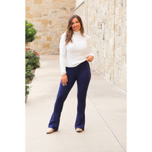 Load image into Gallery viewer, Navy FLARE Leggings with Pocket - Luxe by Julia Rose®
