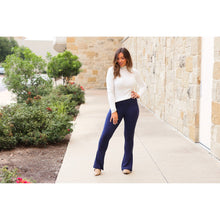 Load image into Gallery viewer, Navy FLARE Leggings with Pocket - Luxe by Julia Rose®
