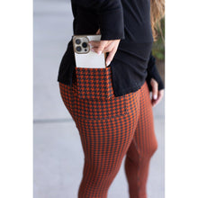 Load image into Gallery viewer, The Autumn Houndstooth Full Length Leggings with Pockets  - Luxe Leggings by Julia Rose®
