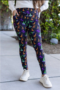 The Winifred Witches Hats Full Length Leggings - Luxe Leggings by Julia Rose®