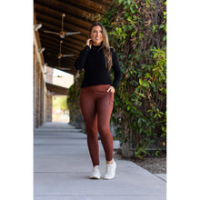 Load image into Gallery viewer, The Autumn Houndstooth Full Length Leggings with Pockets  - Luxe Leggings by Julia Rose®
