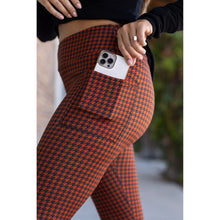 Load image into Gallery viewer, The Autumn Houndstooth Full Length Leggings with Pockets  - Luxe Leggings by Julia Rose®
