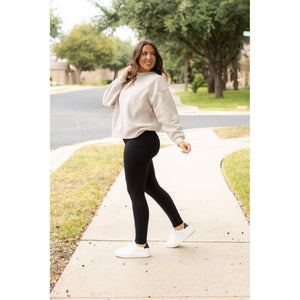 BLACK FULL-LENGTH Leggings with POCKET   - Luxe by Julia Rose®