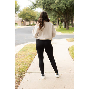 BLACK FULL-LENGTH Leggings with POCKET   - Luxe by Julia Rose®