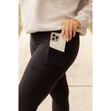 Load image into Gallery viewer, BLACK FULL-LENGTH Leggings with POCKET   - Luxe by Julia Rose®
