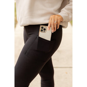 BLACK FULL-LENGTH Leggings with POCKET   - Luxe by Julia Rose®