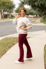 Load image into Gallery viewer, The Maeve - 30&quot;  MAROON Bootcut Leggings with Pockets* - Luxe by Julia Rose®
