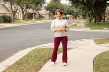 Load image into Gallery viewer, The Maeve - 30&quot;  MAROON Bootcut Leggings with Pockets* - Luxe by Julia Rose®
