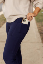 Load image into Gallery viewer, The Mila - 30&quot;  NAVY Bootcut Leggings with Pockets* - Luxe by Julia Rose®
