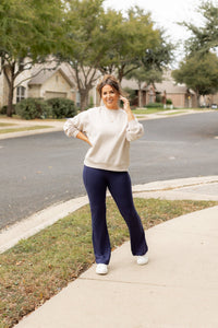 The Mila - 30"  NAVY Bootcut Leggings with Pockets* - Luxe by Julia Rose®