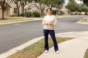 The Mila - 30"  NAVY Bootcut Leggings with Pockets* - Luxe by Julia Rose®