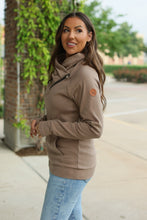 Load image into Gallery viewer, Classic Zoey Zip Cowl Sweatshirt - Mocha
