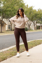 Load image into Gallery viewer, Brown FLEECE Full Length Leggings with Pockets*  - Luxe by Julia Rose®
