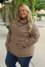 Load image into Gallery viewer, Classic Zoey Zip Cowl Sweatshirt - Mocha
