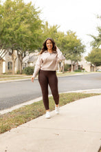 Load image into Gallery viewer, Brown FLEECE Full Length Leggings with Pockets*  - Luxe by Julia Rose®
