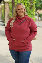 Load image into Gallery viewer, Classic Zoey Zip Cowl Sweatshirt - Brick
