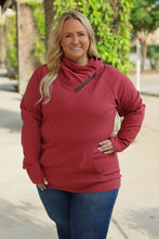 Load image into Gallery viewer, Classic Zoey Zip Cowl Sweatshirt - Brick
