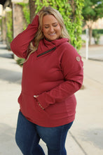 Load image into Gallery viewer, Classic Zoey Zip Cowl Sweatshirt - Brick
