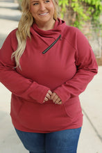 Load image into Gallery viewer, Classic Zoey Zip Cowl Sweatshirt - Brick
