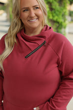 Load image into Gallery viewer, Classic Zoey Zip Cowl Sweatshirt - Brick
