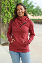 Load image into Gallery viewer, Classic Zoey Zip Cowl Sweatshirt - Brick
