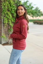 Load image into Gallery viewer, Classic Zoey Zip Cowl Sweatshirt - Brick
