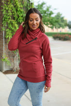 Load image into Gallery viewer, Classic Zoey Zip Cowl Sweatshirt - Brick
