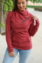 Load image into Gallery viewer, Classic Zoey Zip Cowl Sweatshirt - Brick
