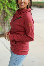 Load image into Gallery viewer, Classic Zoey Zip Cowl Sweatshirt - Brick
