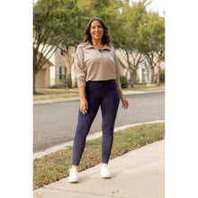 Load image into Gallery viewer, The Nadia - NAVY Crossover Full Length Leggings with Pockets  - Luxe by Julia Rose®
