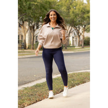 Load image into Gallery viewer, The Nadia - NAVY Crossover Full Length Leggings with Pockets  - Luxe by Julia Rose®
